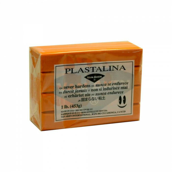 MODELING CLAY(モデリングクレイ)　PLASTALINA(プラスタリーナ)　粘土　オレンジ　1Pound　3個セット