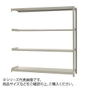 軽中量ラック　耐荷重200kgタイプ　連結　間口900×奥行450×高さ2400mm　4段　アイボリー