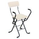 ルネセイコウ 日本製 折りたたみ椅子 フォールディング Jメッシュアームチェア ベージュ/ブラック MSA-49