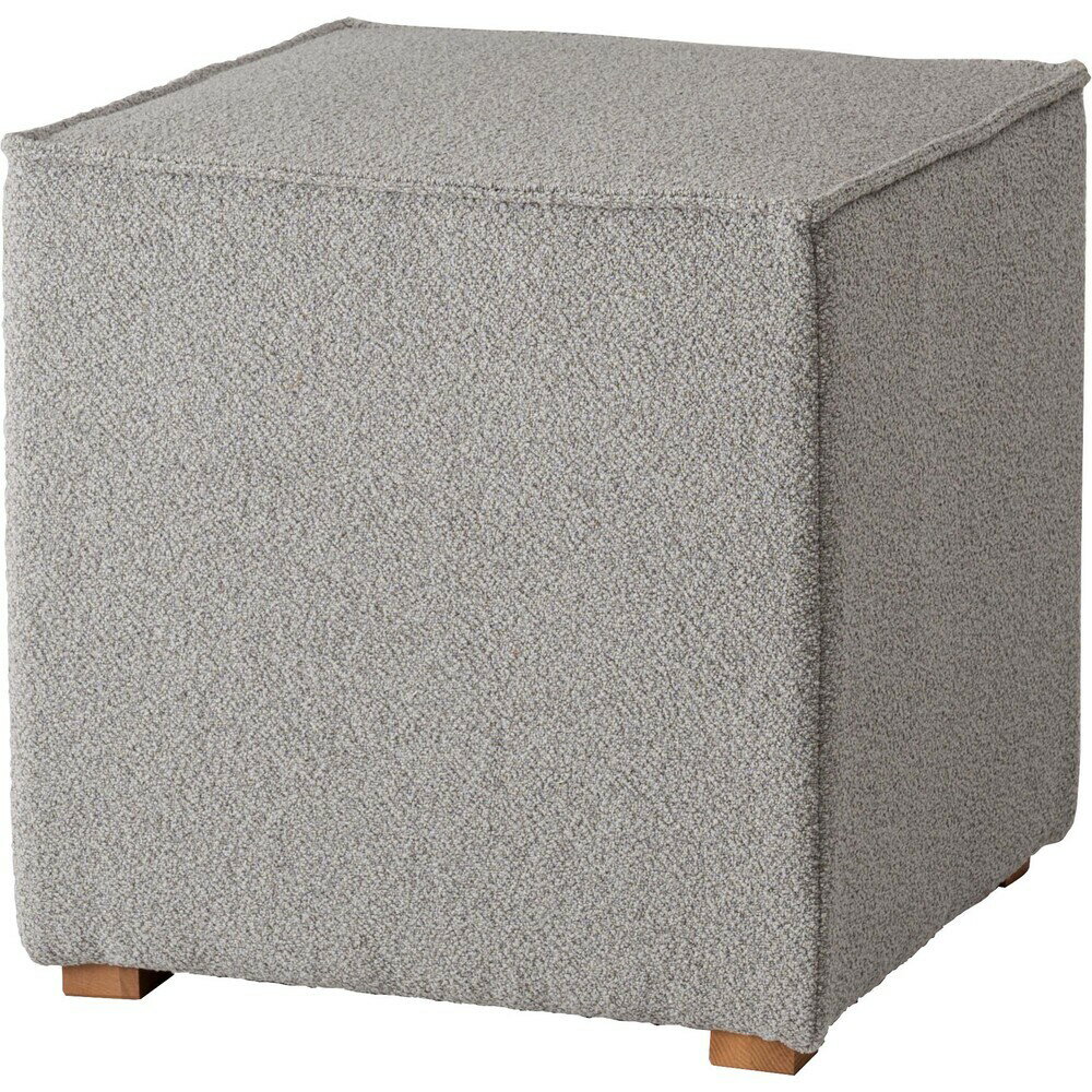 キューブスツール スモーキーグレー CL-801SGY スツール 四角 キューブ シンプル ニュアンスカラー オットマン モダン おしゃれ 高さ41cm　幅40cm　木　天然木　グレー