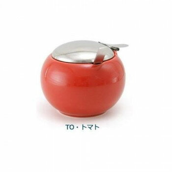 ZEROJAPAN(ゼロジャパン) 丸型コンテナM　シュガーレードル付　BKK-03　TO・トマト 家事用品 容器・ストッカー・調味料容器