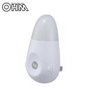 オーム電機 OHM LEDナイトライト 充電式 明暗センサー ホワイト 白色LED NIT-APHB4-W インテリア 照明
