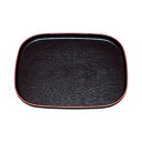 大寿木目小判盆 黒天朱SL(ノンスリップ加工) 尺4 50307920 家事用品 調理用品