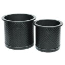 フェイクレザー バレル(BLM)L・S 2個セット 40066 家具/収納 家具 ラック その他