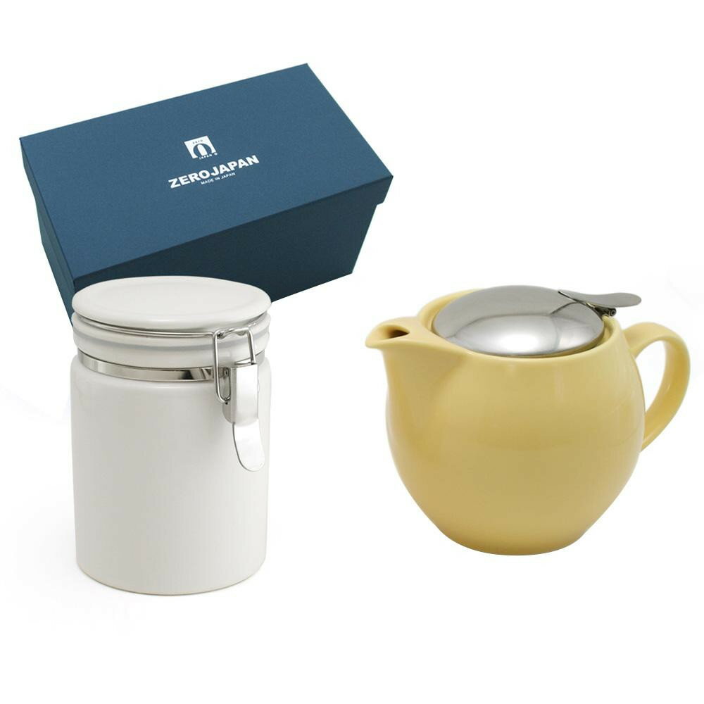 ZERO JAPAN ユニバーサルティーポット3人用+ティーキャニスター ZG-005 BA・バナナ 家事用品 食器