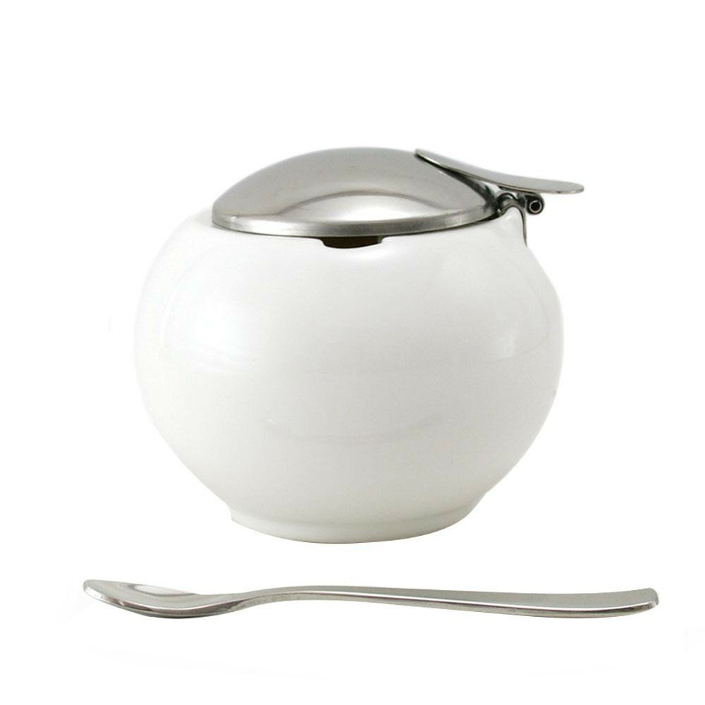 ZERO JAPAN 丸型コンテナS 薬味スプーン付 BKK-04 WH・ホワイト 家事用品 食器