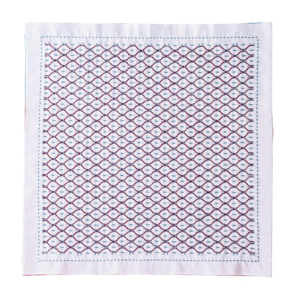 オリムパス 刺し子キット くぐり刺しの布こもの 福豆 (白) SK-379 その他ライフグッズ（趣味） 手芸・クラフト・生地