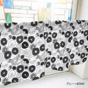 カフェカーテン ドーナツ 1000×450mm グレー・40949 インテリア 敷物・カーテン(3)