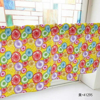 カフェカーテン 和傘 1000×450mm　黄・41295 インテリア 敷物・カーテン