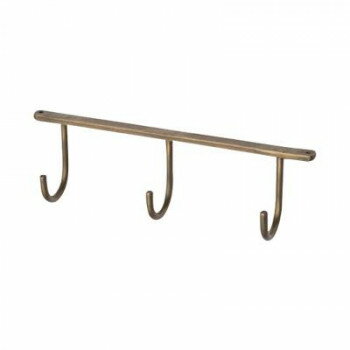 63144 アイアンハンギングフック 3連 アンティークゴールド 家具/収納 収納用品