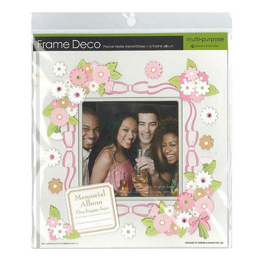 フレームデコ 多目的ピンクフラワー 60-800 文具・玩具 文具