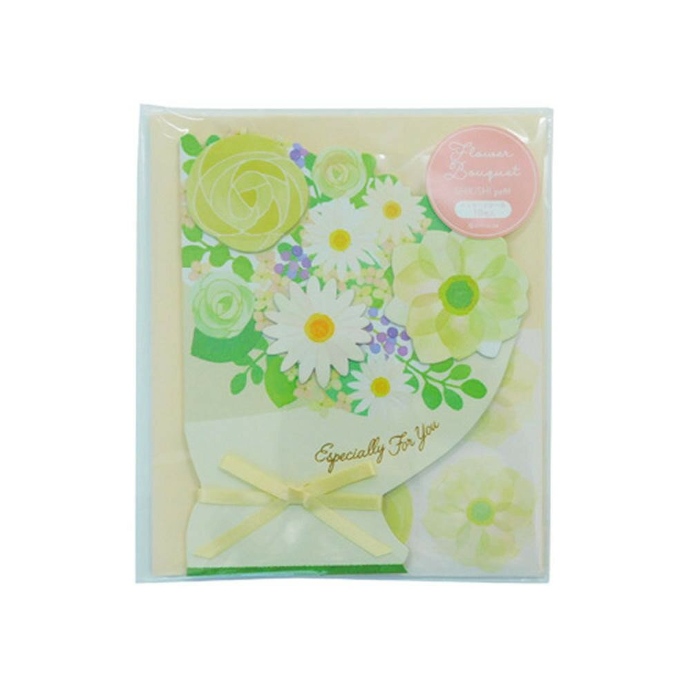 フラワーブーケ色紙 プチ ホワイト 62-160 文具・玩具 文具
