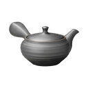 晶光黒円太線段急須 300cc Y-609 家事用品 食器