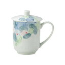 泉文山ボタン手付蓋付湯呑 250cc Y-1379 家事用品 食器