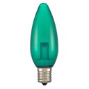 OHM LEDシャンデリア形装飾用/C32/E17/1.2W/6lm/クリア緑色 LDC1G-G-E17 13C インテリア 照明