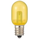 OHM LEDナツメ球装飾用 T20/E12/0.5W/13lm/クリア黄色 LDT1Y-H-E12 13C インテリア 照明