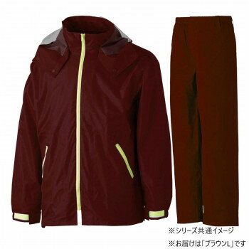 コヤナギ レインウェア イージーレイン EZ-55 ブラウン　L スポーツ・アウトドア アウトドア