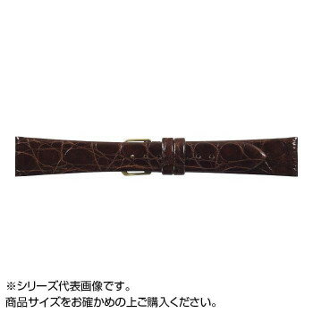MIMOSA(ミモザ) 時計バンド 腹ワニD 16mm ダークブラウン (美錠:金) WD-B16 時計/ジュエリー/アクセサリ その他