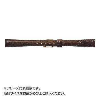 MIMOSA(ミモザ) 時計バンド DM腹ワニ 10mm ダークブラウン (美錠:金) WDM-B10 時計/ジュエリー/アクセサリ その他