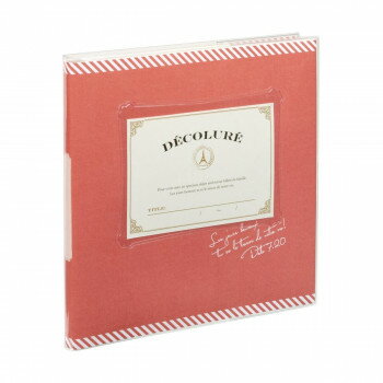 ナカバヤシ　かける〜の台紙アルバムデコルーレ　M　レッド　アK-MB-201-R 文具・玩具 文具