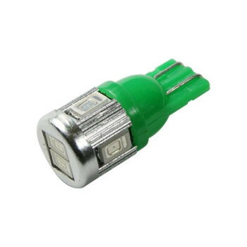 BREEZY NANIYA LEDバルブ T10 6SMD 2個セット グリーン A06S-G スポーツ・アウトドア カー・自転車