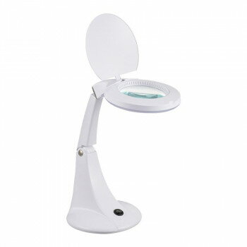 OHM L-ZOOM(エルズーム) ルーペ付きLEDスタンドライト L30B- DS-L30B-W インテリア 照明