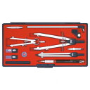 KD型製図器 QB 13品組 1-730-7413 文具・玩具 文具