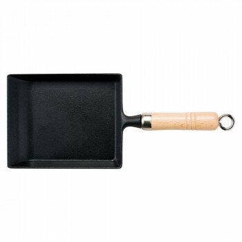 岩鋳　南部鉄器　玉子焼(木柄付) 24017 家事用品 鍋（パン）