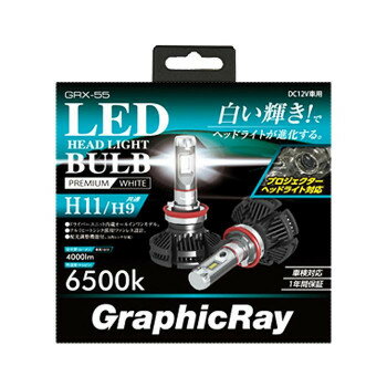 アークス(axs) GRX-55 LEDヘッドランプ用バルブ H11 6500K プレミアムホワイト スポーツ・アウトドア ..
