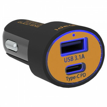 アークス(axs) X-224 3.1A PD&USB 2ポートチャージャー ブラック スポーツ・アウトドア カー・自転車