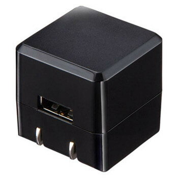 キューブ型USB充電器(1A・高耐久タイプ・ブラック) ACA-IP70BK パソコン・AV機器関連 PC・携帯関連 キューブ型USB充電器(1A・高耐久タイプ・ブラック) ACA-IP70BK パソコン・AV機器関連 PC・携帯関連