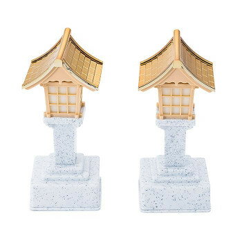 神棚の里 LED春日灯篭(1対) 電池式 神棚 神具 その他ライフグッズ（趣味） 冠婚葬祭