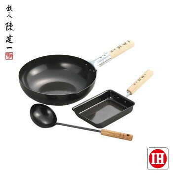 Ih Incompatible - 「陳 建一」本格北京鍋28cm＆玉子焼セット CK-401 家事用品 鍋（パン）