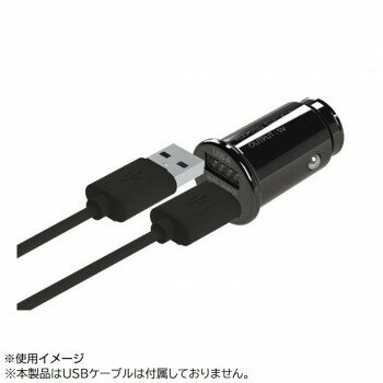 アークス(axs) 3.1AコンパクトUSBチャージャー ブラック X-244 スポーツ・アウトドア カー・自転車