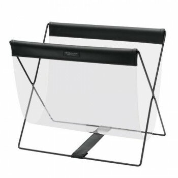 日本製 SAKI(サキ) サイドワゴン・クリアビニール×合皮 Mサイズ クリア M-058 家具/収納 オフィス収納