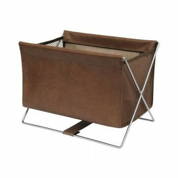 日本製 SAKI(サキ) ミニサイドワゴン合皮×メッシュ ブラウン R-365 家具/収納 オフィス収納