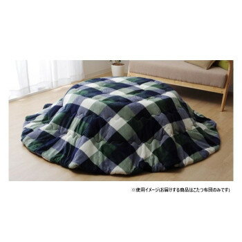 フランネル薄掛けこたつ布団 「ジャーナル」 グリーン 約200cm丸 1181750126311 インテリア その他インテリア