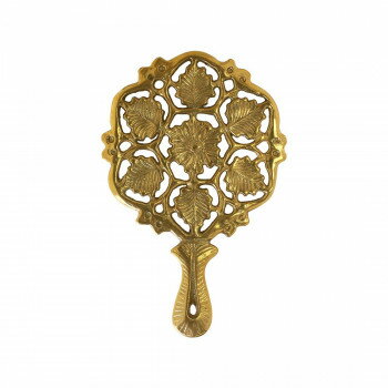 イタリアブラス 鍋敷き リーフ取手付 17122902028 家事用品 台所用品