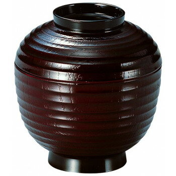 福井クラフト　堤灯木目小吸椀(蓋親) 溜内黒 33100080 家事用品 調理用品