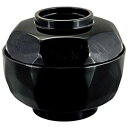 福井クラフト 5寸荒彫亀甲丸丼黒内朱(蓋親) 42010730 家事用品 調理用品