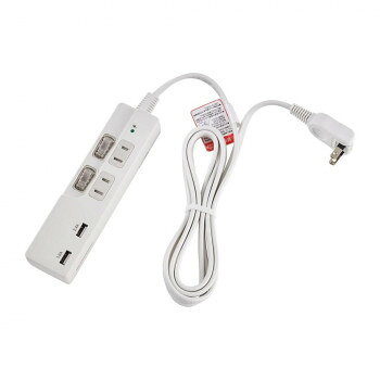 ELPA SW付USBタップ2P WBK-2232SUA(W) パソコン・AV機器関連 PC・携帯関連