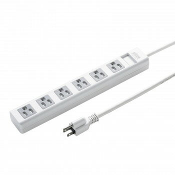 サンワサプライ シャッタータップ 3P 6個口 5m TAP-SH3650MG3P パソコン・AV機器関連 PC・携帯関連