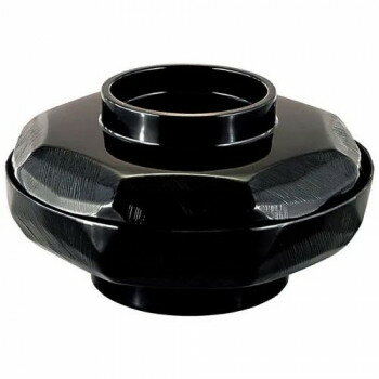 福井クラフト　6寸荒彫亀甲平丼(蓋親)　黒内朱 42010780 家事用品 食器