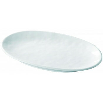 福井クラフト　メラミン28.4雅荒打目小判皿白グロス 51024960 家事用品 調理用品