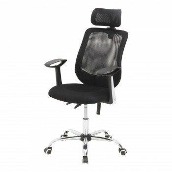 不二貿易 C/D:50095 オフィスチェアー ヘッド付 アンテロープ BK 50095 家具/収納 オフィス収納