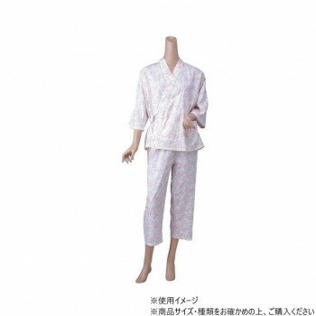 神戸生絲　婦人カラーおくつろ着(付袖)L No.86 パープル ベビー/シルバー 介護用品(4.0)