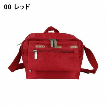 優美社　4R09-00　A.O.T （エーオーティー） フロントファスナー付多機能ショルダー レッド 服飾雑貨 小物(手袋・マフラー等）