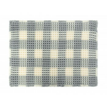Ag+抗菌ワッフルバスマット　40×60cm グレー 家事用品 バス　洗面