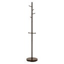 不二貿易 C/D:27957 バッグスタンド付きハンガー パウリ BR 家具/収納 収納用品