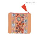 インド刺繍リボン ポーチ (S) サーモンピンク 13124000415 服飾雑貨 バッグ(4)